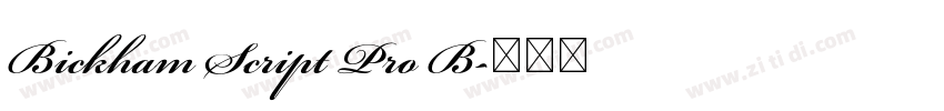 Bickham Script Pro B字体转换